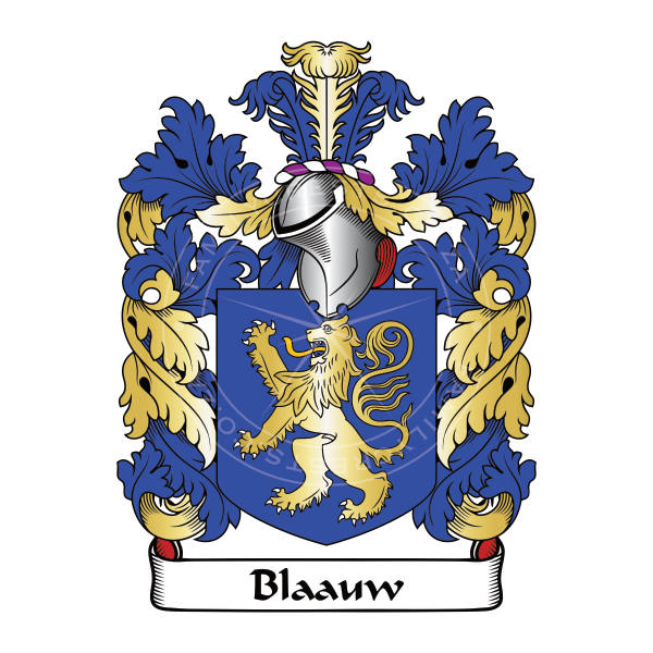 Buy Blaauw Coat of Arms Online • Family Crests South Africa